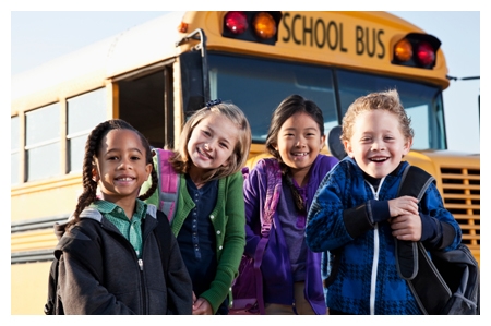 kids on school bus