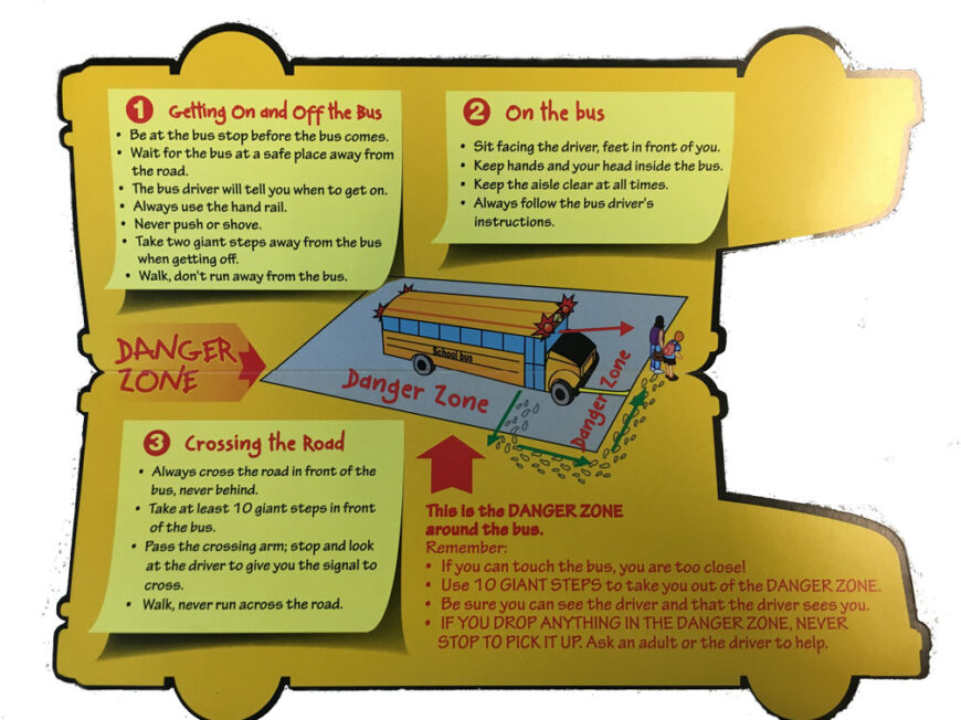 school bus safety pamphlet inside